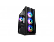 DEEPCOOL -MATREXX 50 ADD-RGB 4F- ATX Case, with Side-Window Tempered Glass Side & Front pane (full sized 4mm thickness), without PSU, Tool-less, Pre-installed: 4x A-RGB 120mm fans, 2x3.5- Bays, 4x2.5- Bays, support cable management, PSU Shroud, 1xUSB3.0, 